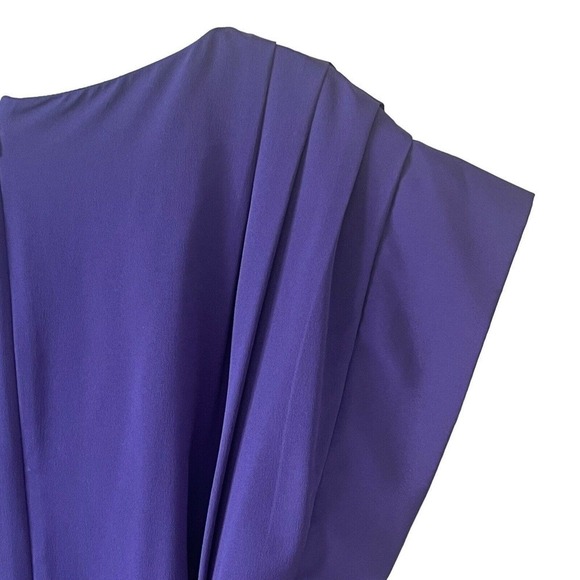 Eliza J Women’s Size 12 Sheath Dress Lined Pockets Tie Waist Purple Cocktail - Picture 8 of 11